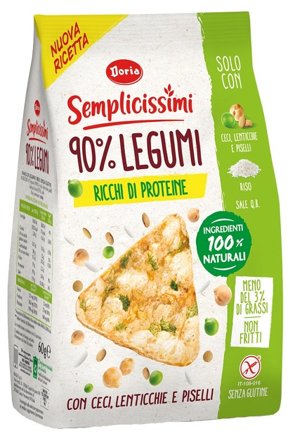 Doria Semplicissimi Snack 90% Legumi Ceci-lenticchie-piselli 60 g