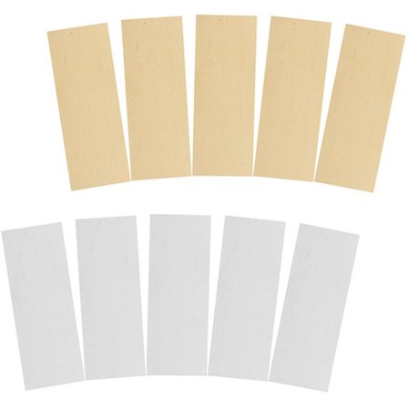 par zink- og kobberanoder DIY frugtbatteri zinkplader og kobberplader (5X2X0.1CM, som vist på billedet)