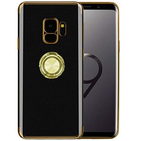 Silikonskal med Ringhållare - Samsung Galaxy S9 Guld