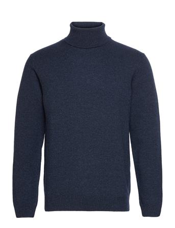 Karl Roll Neck Bounty Knit Knitwear Turtlenecks Navy Casual Friday