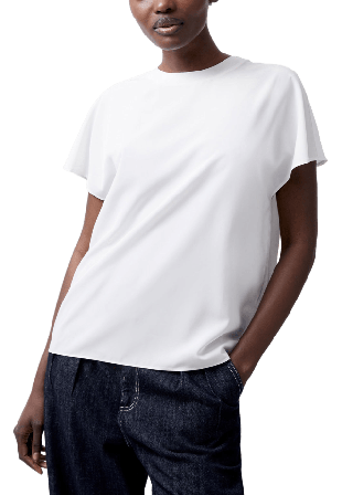 French Connection Caprina Recycled Crepe Crew Neck Top Överdelar Dam Vit XL