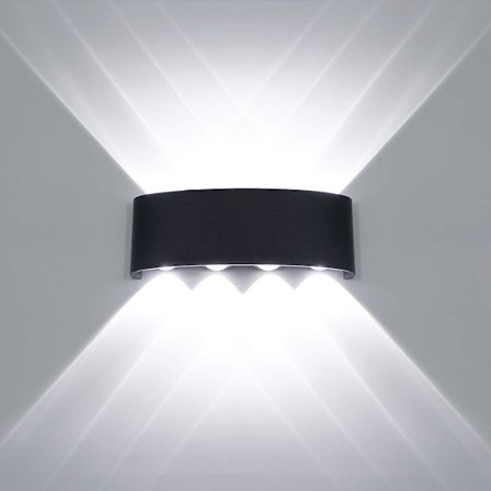 Moderne LED-vegglampe opp-ned vegglys vanntett aluminium LED W