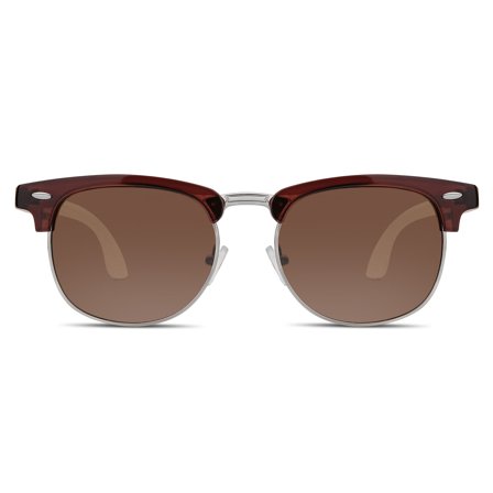 Brązowe bambusowe okulary przeciwsłoneczne żyłki dla mężczyzn - Drewniane okulary przeciwsłoneczne