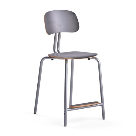 Oppilastuoli YNGVE, jalat, hopeanharmaa, antrasiitinharmaa, korkeus: 610 mm