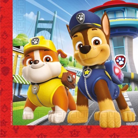 Paw Patrol Rescue Heroes servetter 20 st 33x33 cm FSC
