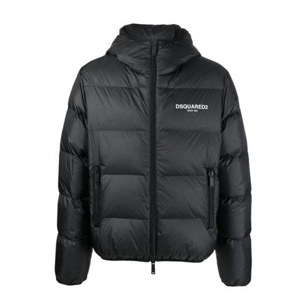 Dsquared2, Down Jackets Zwart, Heren, Maat:L