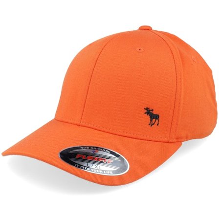 Hunter - Oranje flexfit Cap - Tiny Moose Orange Flexfit Wooly Combed @ Hatstore