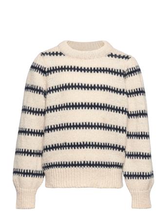 Lpnadine Ls O-Neck Knit Tw Beige Little Pieces