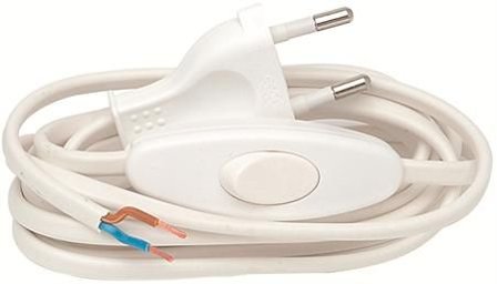 Malmbergs PL 2x0,75 m/europlugg og bryter