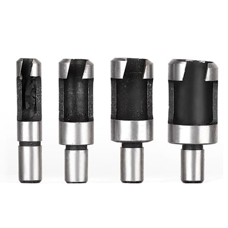 8 stk./sæt Kulstofstål Træprop Skærer 10 mm Rundt Skaft Bor Tilbehør