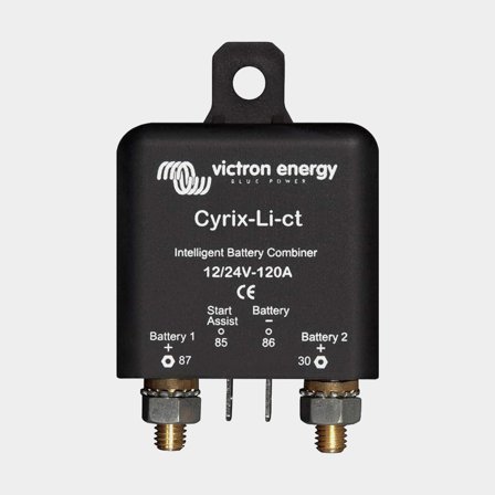 Trennrelais Victron Cyrix-Li-ct, 12 - 24 V, 120 A, mit Anschluss für 2 Batterien - Boot