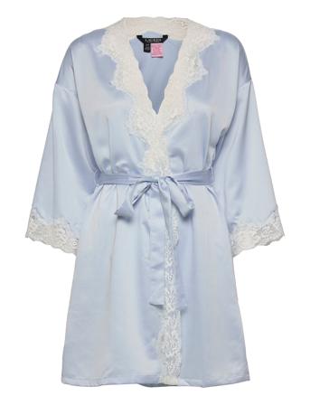 Lrl Signature Lace Kimono Robe 97 Cm Lingerie Kimonos Blå Lauren Ralph Lauren Homewear