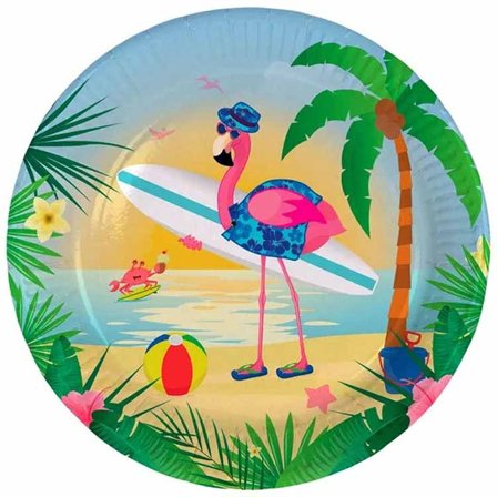 Flamingo Tallerkener 23 cm 8-pak