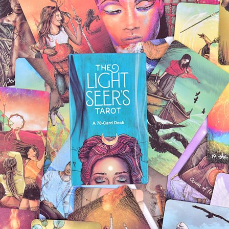 Lys Seerens Tarot En kortstokk med 78 kort e-Guidebook Kort Tavle Divin Flerfarget en størrelse