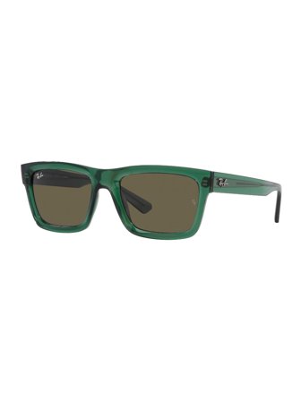 Ray Ban Sunglasses made of plastic in transparent green with lens in polyamide in brown