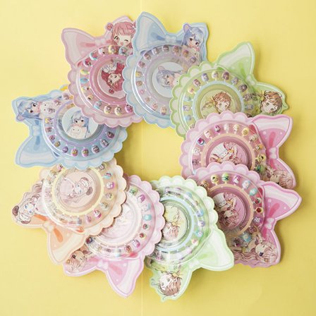 Barnas utsøkte manikyrsett DIY negleklistremerker (5 stk sendes tilfeldig)