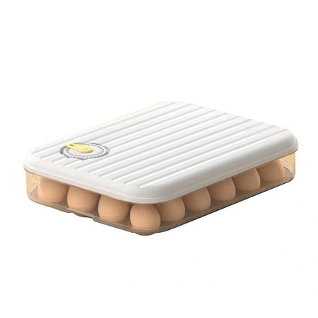 Egg Storage for Refrigerator Household Egg Box, Preservation Box, Transparent Plastic Storage Box, E