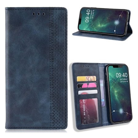 Bofink Vintage läder iPhone 12 Pro / iPhone 12 fodral - Blå