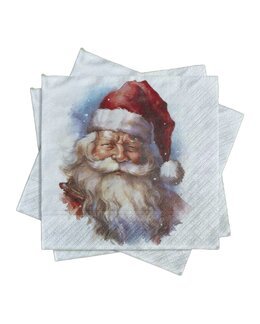 Servetter Tomtefar Vit - Jul - Pixie Design