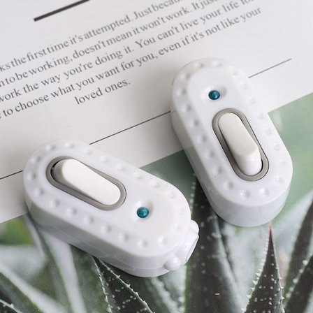 Bi-Polar bryter, 8 stk 6A kompakt plast på/av vippebryter LED vippebryter In-Line ledning lysbryter med indikatorlys for små apparater