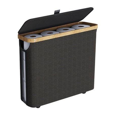 Tvättkorg i Oxfordtyg med lock - Hopfällbar förvaringskorg