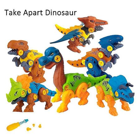 Ta-fra-hverandre-dinosaurleker for barn DIY dinosaur byggelekesett puslespill leker gaver til barn