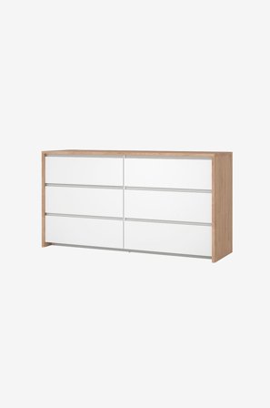 Tvilum - Dubbel byrå Next 6 lådor - Brun - Garderober - Från Homeroom