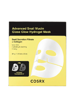 COSRX Advanced Snail Mucin Glass Glow Hydrogel Mask Ansiktsmask & peeling Unisex 3 PCS