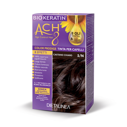 Biokeratin Ach8 Tinta per Capelli Castano Chiaro 5/N