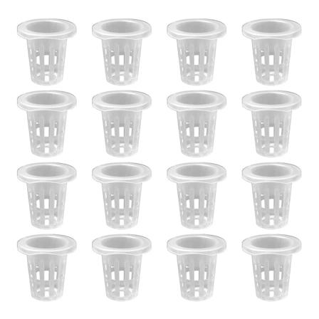 10 st genomskinliga hydroponiska planteringsnätkrukor i plast 32 H35