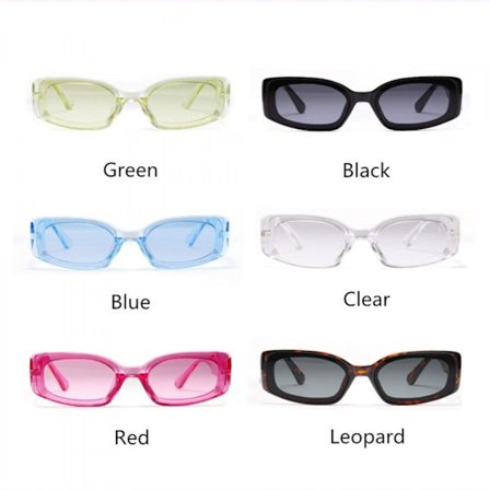 Vintage Small Sunglasses Retro Rectangle Sun Glasses Female Candy Color Eyewear
