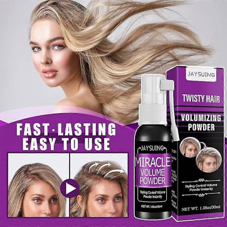 Jaysuing Hair Miracle Volume Powder Fluffing Spray Hår Snabbt Fluffy Spray Snabbvarig Hårstyling Spray Powder 30ml -8230079897009
