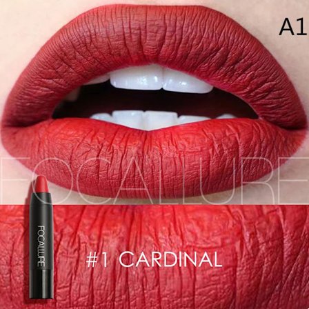 FOCALLURE 19 Farver Mat Læbestift Vandtæt Matte Læbestifter Kosmetiske Læbestifter Let at Bruge Matte Læbestifter Makeup Batom