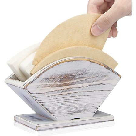 Kaffe Filterholder i fyrretræ, uden filterpapir, Kaffe Filter Pa