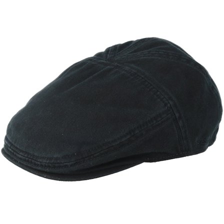 Stetson - Schwarz flatcap Cap - Ivy Cap Cotton Schwarz Flat cap @ Hatstore