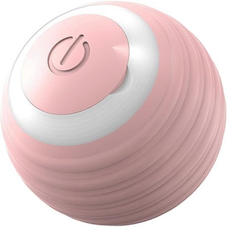 Interaktiv Katteball, Automatisk Bevegende og Spretende Kjæledyrball Leke, 360 Graders Roterende Unngåelsesball for Innendørs Katter, Innebygd 