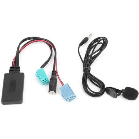6-pinners Bluetooth-radioadapter for bilstereo AUX-in med mikrofon som passer til Renault Clio Espace Megane Scenic(6-pin)