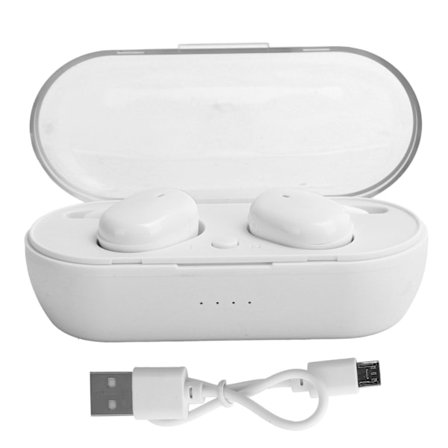 Y30 Trådlösa Bluetooth Hörlurar V5.0 med Binaural Stereo InEar Inbyggt Headset (Vit)