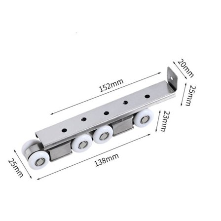 Liukuoven pyörän kisko Täysi set 5 5