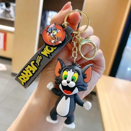 Tegneserie Anime Disney Nøglering Tom og Jerry Legetøj Dukke Bil Søde Nøgleringe Taske Vedhæng Actionfigur Vedhæng Børns Legetøj Gaver WJ086B4