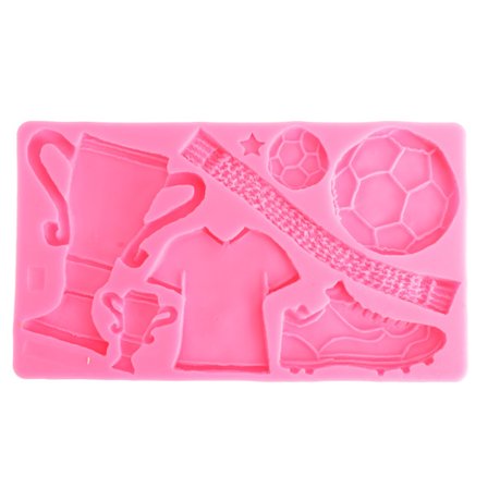 Fotballtrofé Silikonformer for Kake Sjokolade Baking DIY Rosa