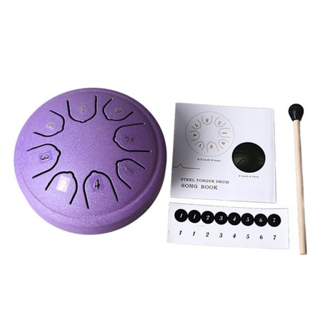 Tungetromme 4,5 tommer 8 Tone C Key Carbon Steel Mini Tungetromme til voksne børn Begyndere Lilla