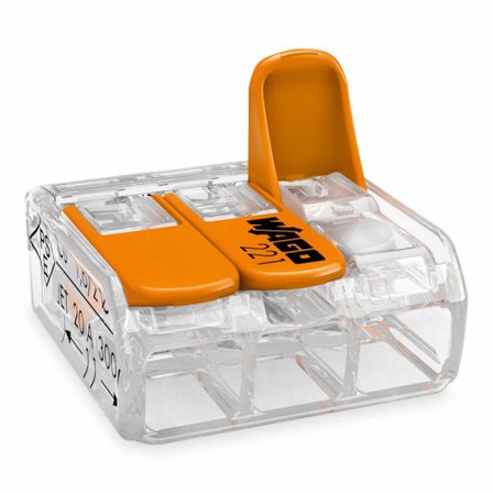 Wago 221-413 Kompakt koblingsterminal, 3-trins, 0,14-4 mm², pakke med 50