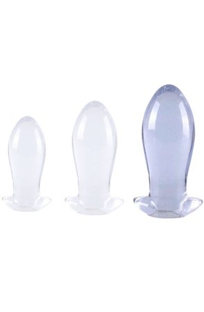 Eggplay Clear Transparent Plug XL 18,5 cm XL Buttplug - Blushme.se