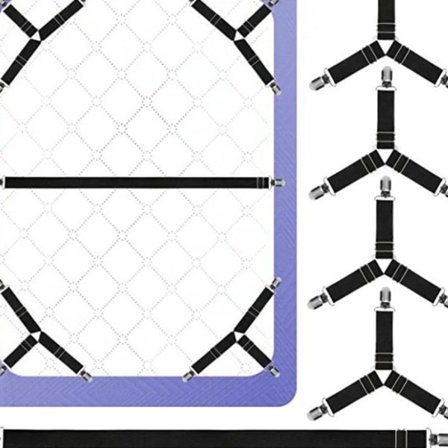 Source Anti-halk lakan triangel fixeringsklämma Justerbar klämma lakan spänne täcke täcke överdrag fixeringsanordning Ny