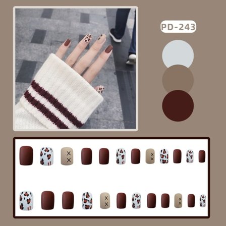 IC Falske Negle Forlængelse Neglekunst Smør Falske Negle Kort Bærbar Negle