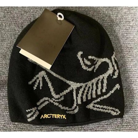 ARC'TERYX Vinterhue til mænd, afslappet varm skihue, blød termisk strikhue til koldt vejr, sort og gu