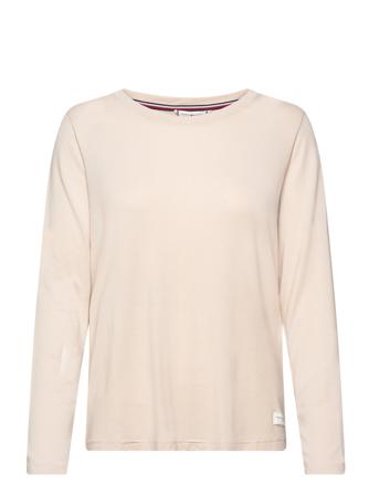 Long Sleeve Pj Tee Topp Creme Tommy Hilfiger*Betinget Tilbud