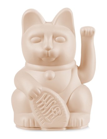 Vinkende Kat - Maneki-Neko - Lucky Cat Mini Cream Donkey