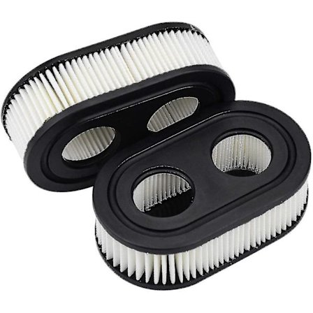 2 stk. Græsslåmaskine Luftfilter Kompatibel med Briggs & Stratton, 593260, Sort